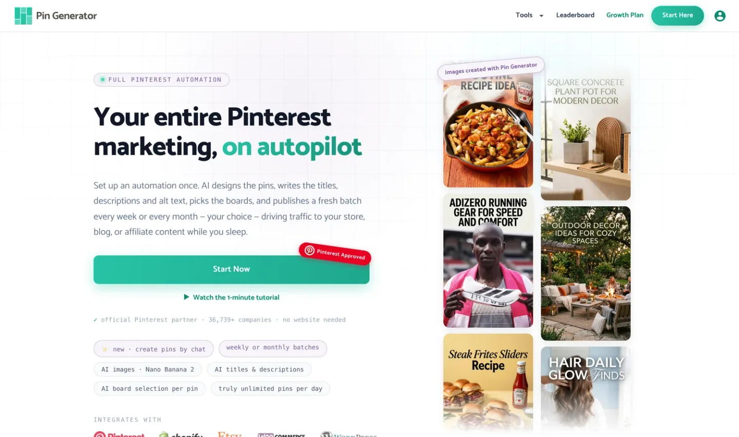 Automated Pinterest Marketing — AI pins on autopilot | Pin Generator