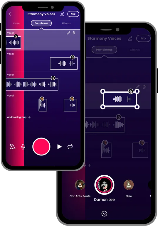 Starmony Voices product screens