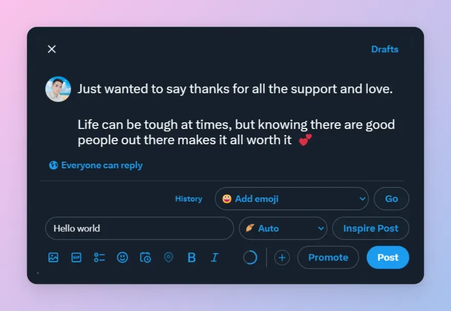 Tweeteasy Twitter Screenshot