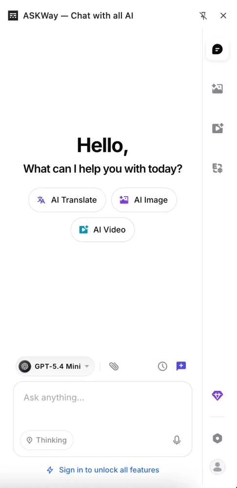 ASKWay 侧栏在网页旁运行