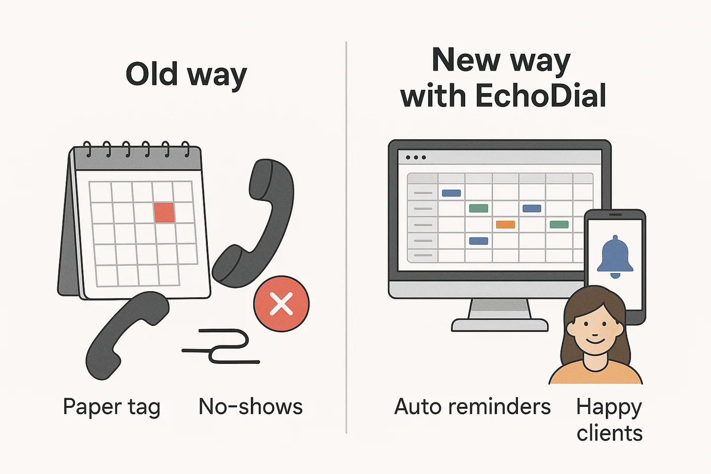 Appointment Scheduling Software for Small Business | Online Booking & SMS Reminders | EchoDialreservation-completedonline-form