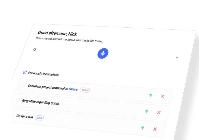 Dashboard for viewing tasks