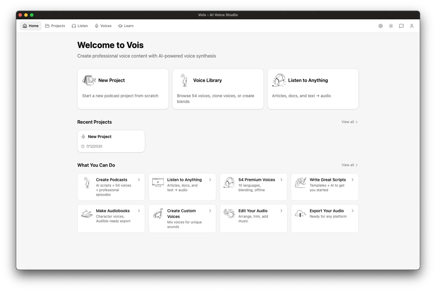 AI Audiobooks, Podcasts & Voiceovers | Vois
