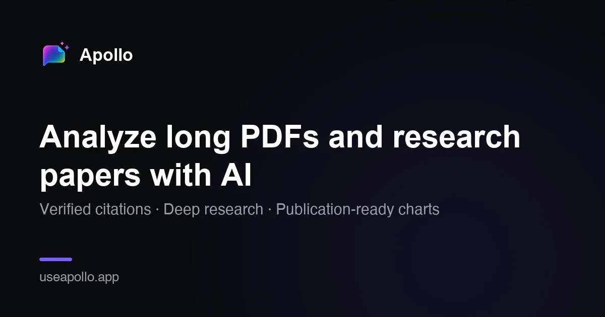 Analyze Long PDFs & Research Papers with AI | Apollo AI