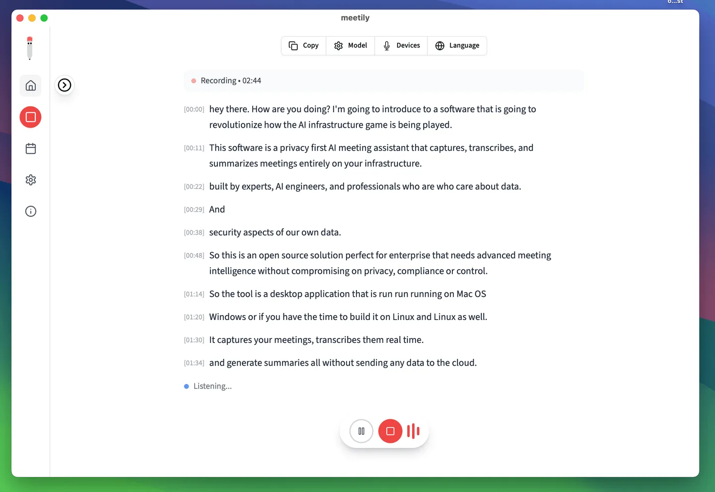 Meetily (Meetly AI) - Privacy-First AI Meeting Assistant | Otter.ai & Granola Alternative