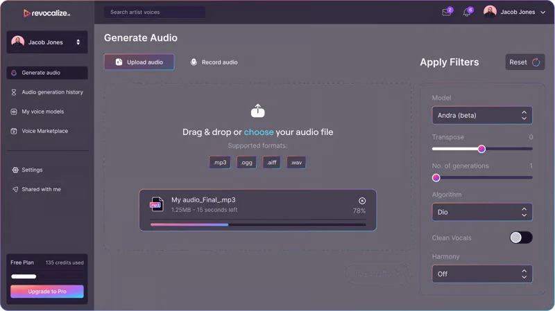 revocolize ai dashboard