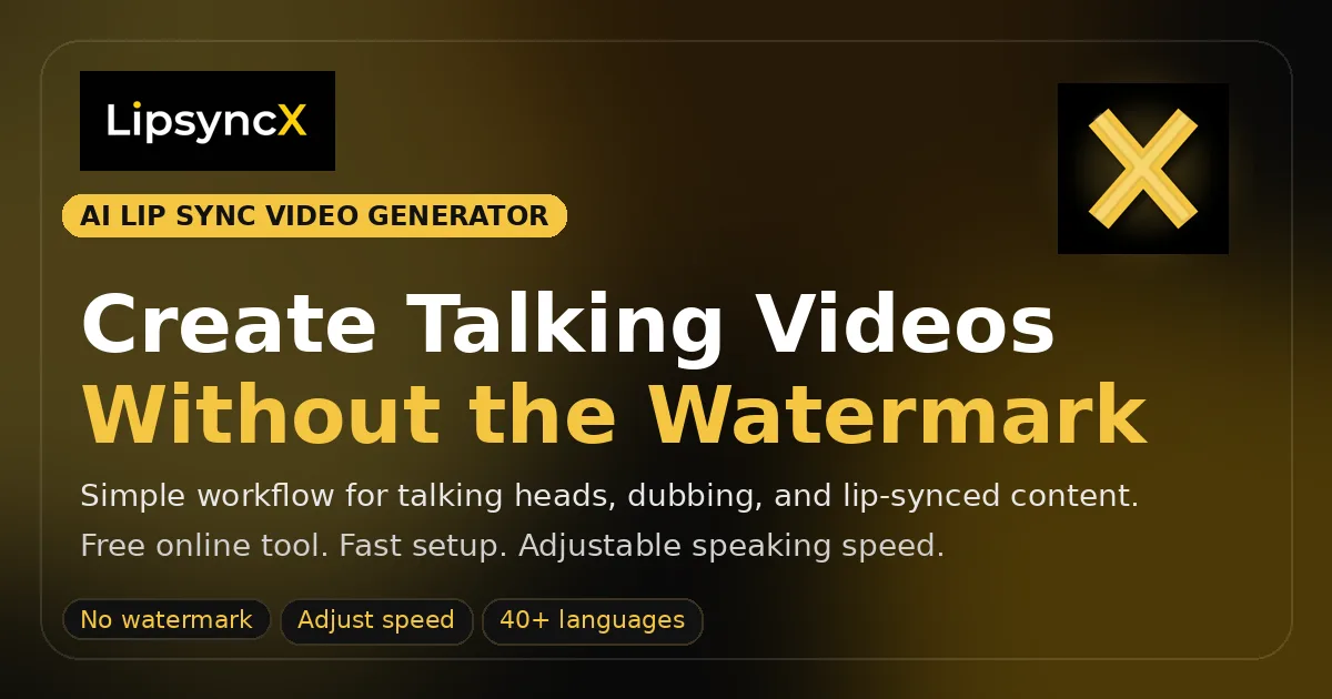 Lip Sync AI Video Generator Free Online | LipsyncX