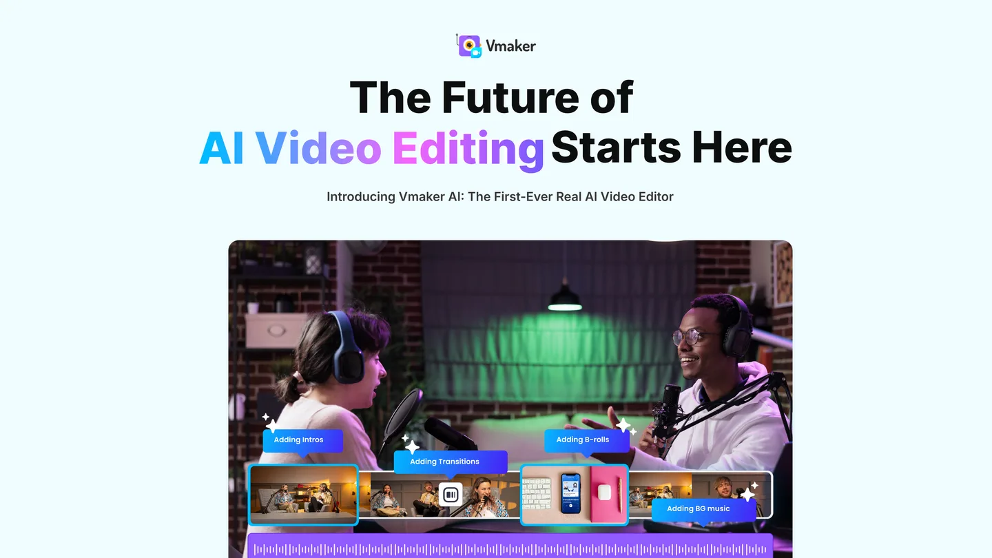 Vmaker AI - Create & Edit Videos in Minutes with AI